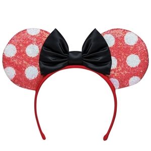Disney Minnie Mouse Ears Headband, red and black, NWOT